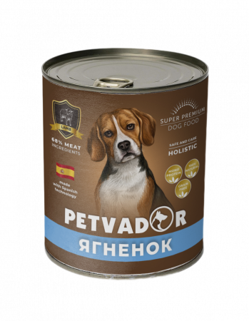 Полнорационный беззерновой влажный корм для собак (ягненок), 400 грамм