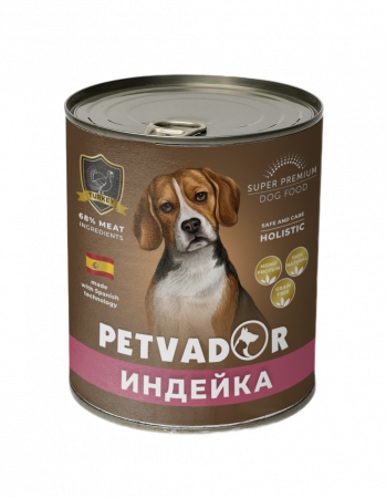 Полнорационный беззерновой влажный корм для собак (индейка), 400 грамм