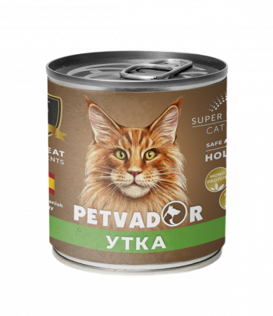 Полноценный  сбалансированный влажный корм для кошек всех стадий жизни (утка с льняным маслом), 240 грамм