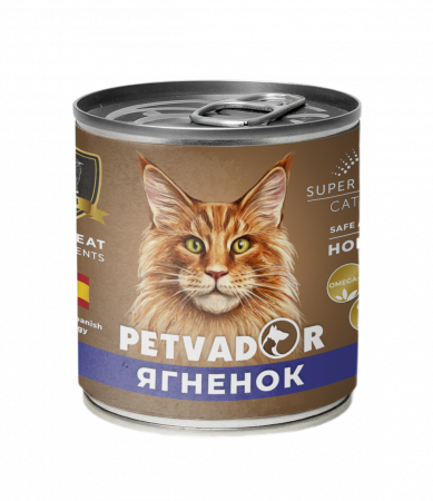 Полноценный  сбалансированный влажный корм для кошек всех стадий жизни (ягненок и лосось), 240 грамм