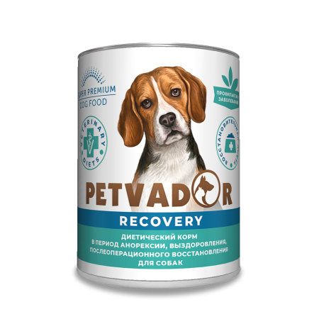 Диетический корм PETVADOR VETERINARY DIETS RECOVERY (Восстановительная диета),340 гр.